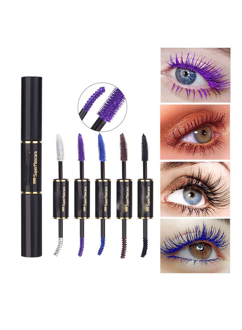 5 Color Waterproof Mascara Set Long Lasting Thick Volumizing Lengthening Eyelash Makeup for Defined Curl and False Lash Effect - Image 1