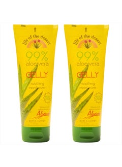 Lily Of the Desert Gelly Moisturizer - 99% Organic Aloe Vera Gel for Skin, After Sun Care with Aloe, Vitamin E Oil, and Vitamin C for Sunburn Relief, 8 Fl Oz (Pack of 2)  - Image 1
