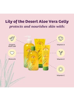 Lily Of the Desert Gelly Moisturizer - 99% Organic Aloe Vera Gel for Skin, After Sun Care with Aloe, Vitamin E Oil, and Vitamin C for Sunburn Relief, 8 Fl Oz (Pack of 2)  - Image 3