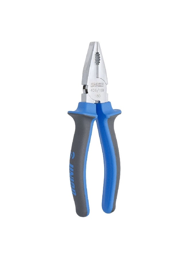 Unior Handles Combination Plier with Semicircle and Cutting Edge Blue and Black 3.2 x 6 x 18 cm JE607871-RP2 - Image 1
