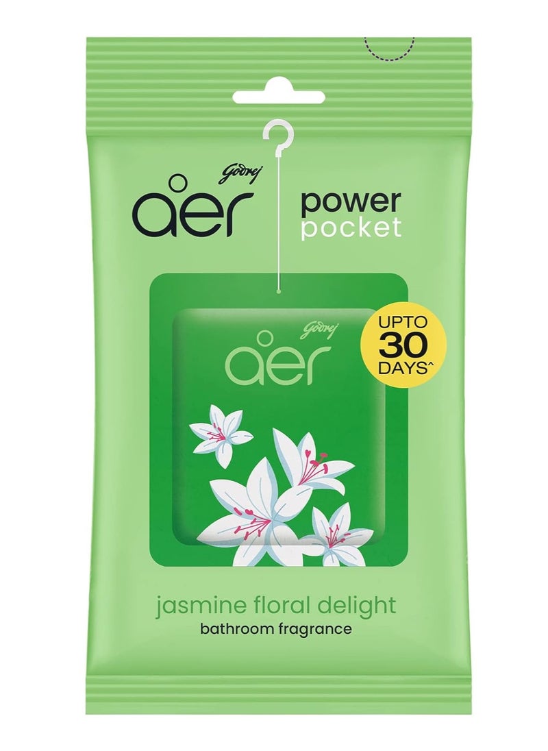 Godrej Aer Godrej Aer Power Pocket Bathroom Fragrance - Jasmine Floral Delight 