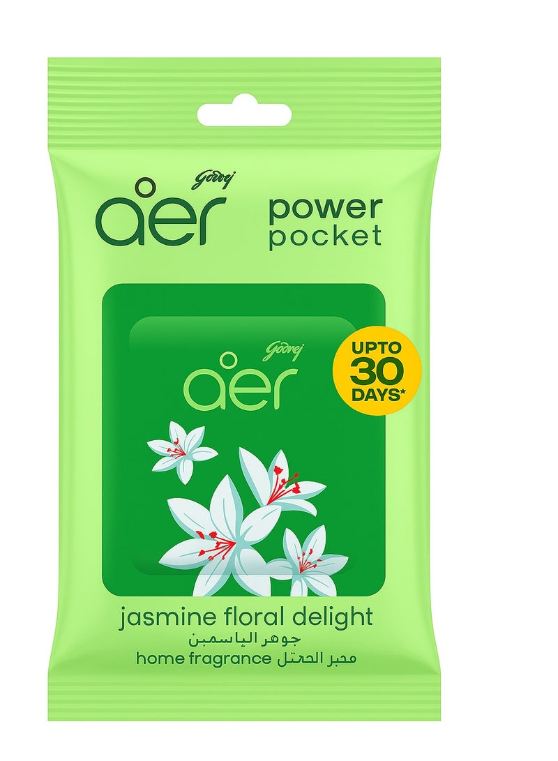 Godrej Aer Power Pocket Bathroom Fragrance - Jasmine Floral Delight - Image 1