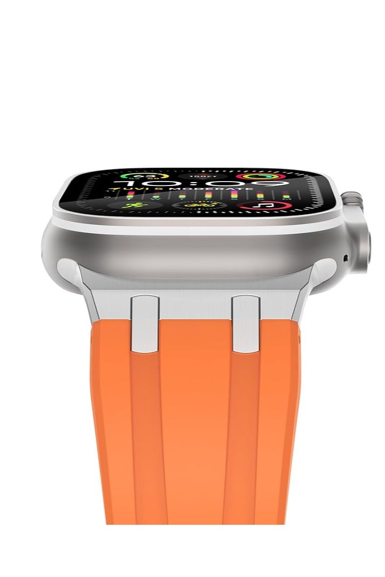 Compatible with Apple Watch 45mm 44mm 42mm 49mm Series 7 SE, Series 6 5 4 3 2 1,Man Women Solid Stainless Steel Link Bracelet Replacement Wristband for iWatch 45mm 44mm 42mm 49mm - Image 3