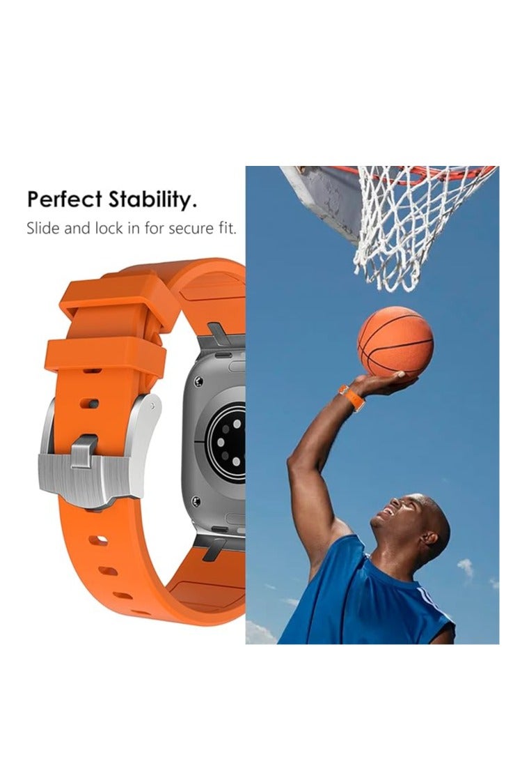 Compatible with Apple Watch 45mm 44mm 42mm 49mm Series 7 SE, Series 6 5 4 3 2 1,Man Women Solid Stainless Steel Link Bracelet Replacement Wristband for iWatch 45mm 44mm 42mm 49mm - Image 2