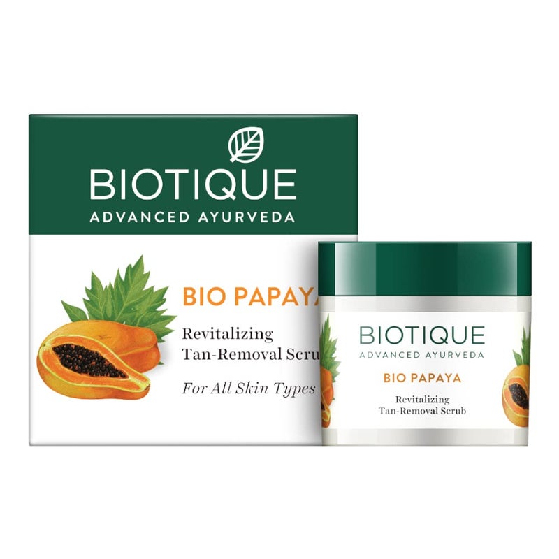 Biotique BIO PAPAYA Revitalizing Tan- Removal scrub 75gm/ 2.65 Fl.Oz - Image 1