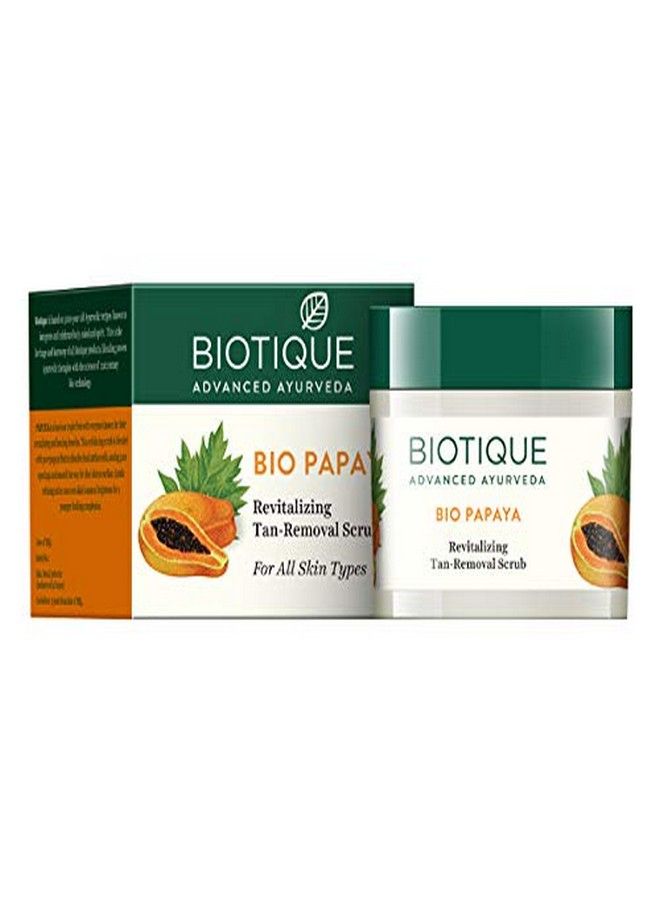 Biotique Biotique Papaya Tan Removal Brightening & Revitalizing Face Scrub For All Skin Types, 75 gm - Image 1