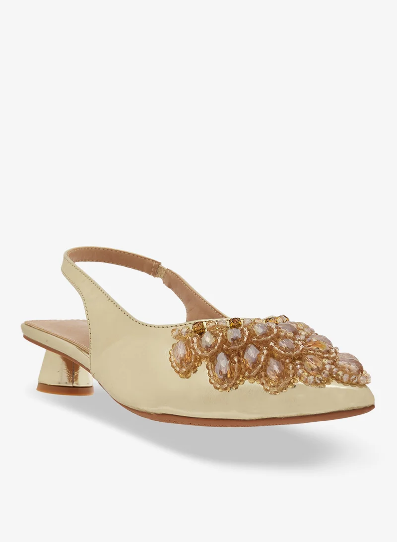 Khizana  Embellished Detail Mid Heel Pumps for Women | Best Price UAE