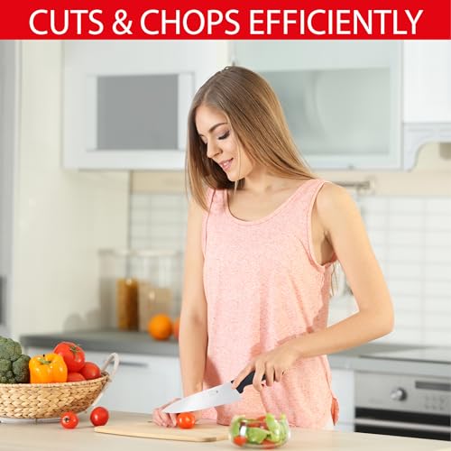 ICEL Chef knife. ICEL Cutlery 8-inch Chefs Knife.(Knife Care, Sharpening Instructions Included) Great for chopping, mincing and dicing. - Image 4