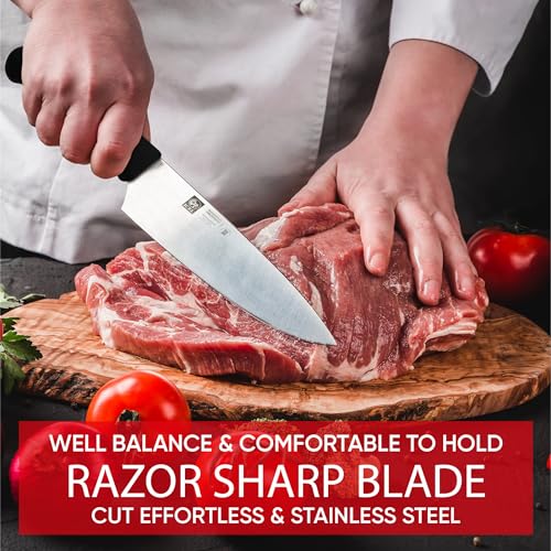 ICEL Chef knife. ICEL Cutlery 8-inch Chefs Knife.(Knife Care, Sharpening Instructions Included) Great for chopping, mincing and dicing. - Image 3