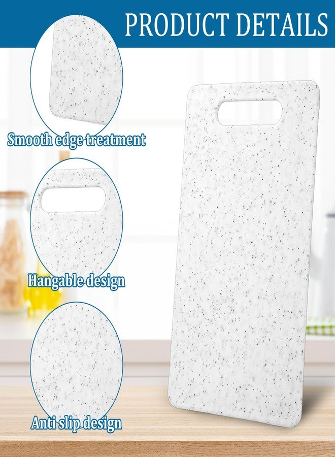 cobee 6 Pcs Small Cutting Board for Kitchen, 6" x 10", Plastic Cutting Boards Set with Easy Grip Handle Mini Cutting Board Mat Set, Dishwasher Safe, Cutting Mat Pad for Food Fruits Prep (White) - Image 3