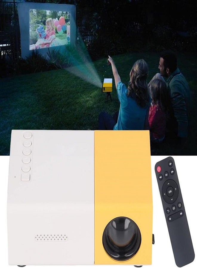 LED Portable Mini Projector Smart Home Theater - Yellow/White - Image 2