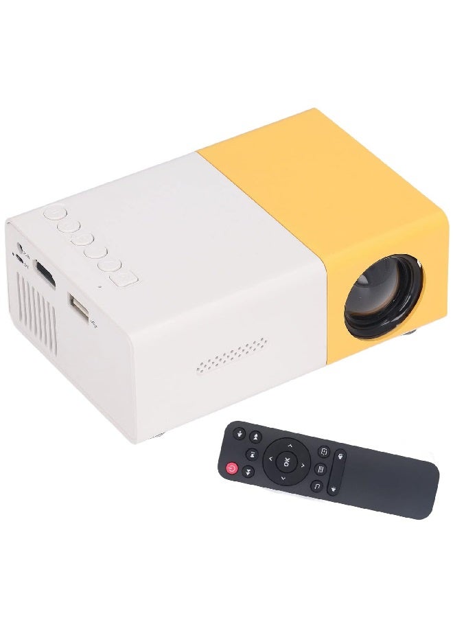 LED Portable Mini Projector Smart Home Theater - Yellow/White - Image 1