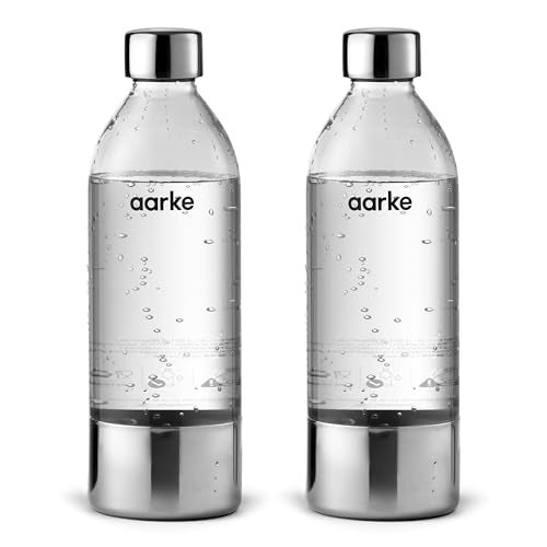 aarke Extra PET Stainless Steel Reusable Bottle for Carbonator l ll and 3 BPAFree and NonToxic 800ml 2Pack