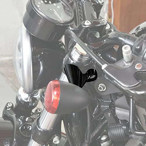 VEISUTOR Front Turn Signal Mounts Relocation Kit for Sportster XL1200X 2010-2015, Black Motorcycle Turn Signal Indicator Relocation for Harley Sportster XL1200X 2010-2015 Accessories (2PCS) - Image 2