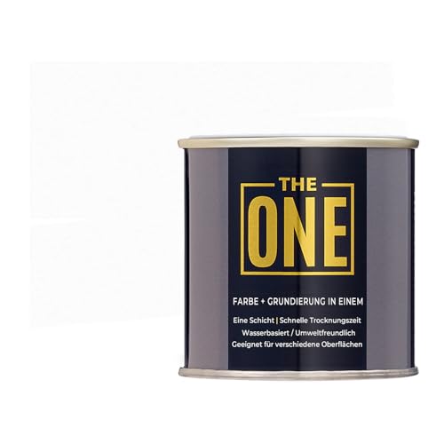 THE ONE All-In-One Paint & Primer - White Matte, 84.5 Fl Oz/2.5 Liter | 1 Coat Formula | Easy Indoor & Outdoor Decorating for Home & Garden Walls, Floors & Furniture | Water-Based & Low VOC - Image 1