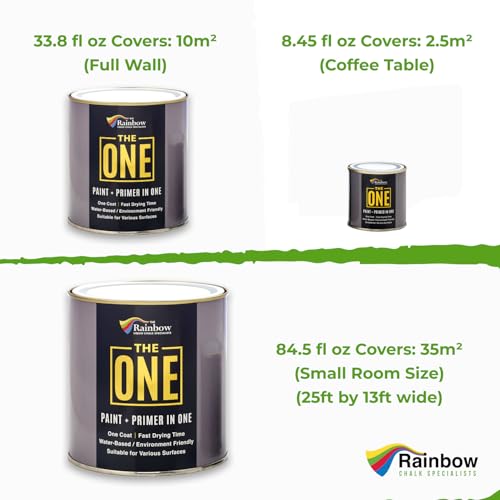 THE ONE All-In-One Paint & Primer - White Matte, 84.5 Fl Oz/2.5 Liter | 1 Coat Formula | Easy Indoor & Outdoor Decorating for Home & Garden Walls, Floors & Furniture | Water-Based & Low VOC - Image 4