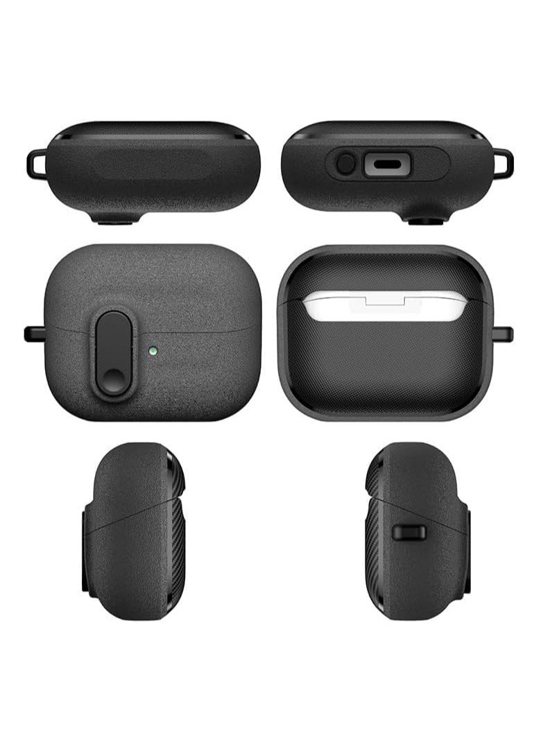 Case Compatible with AirPods 4 (2024) Cover Automatic Switch Lock, Clip Airpods 4th Generation Men Women, Shockproof Protective Hard Shell with Carabiner (Grey) - Image 3