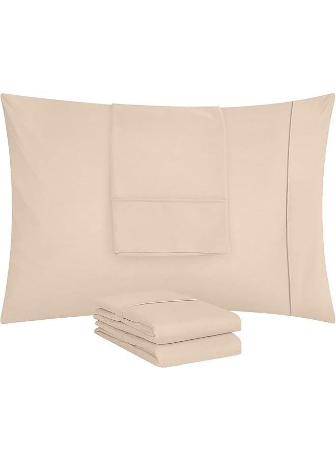 erorex King Pillow Cases 4 Pack Envelope Closure Soft Brushed Microfiber Fabric Shrinkage And Fade Resistant Pillow Cases 20  - Image 5