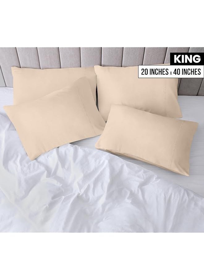 erorex King Pillow Cases 4 Pack Envelope Closure Soft Brushed Microfiber Fabric Shrinkage And Fade Resistant Pillow Cases 20  - Image 2