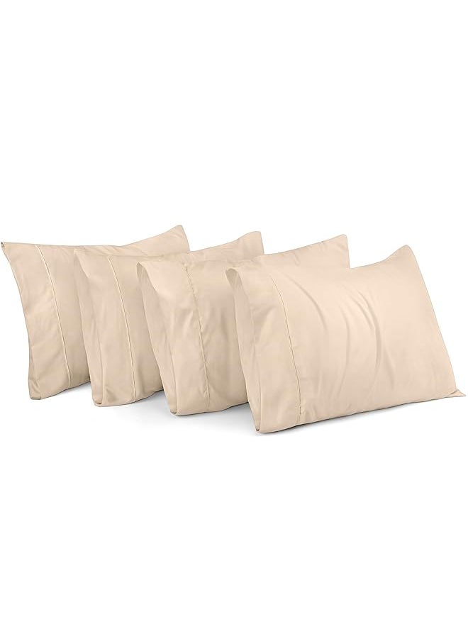 erorex King Pillow Cases 4 Pack Envelope Closure Soft Brushed Microfiber Fabric Shrinkage And Fade Resistant Pillow Cases 20  - Image 1