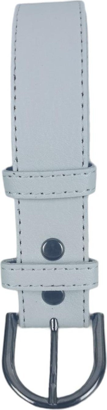 Başkent Çanta Başkent Bag Unisex Children's White Denim and Fabric Trouser Belt - Image 2