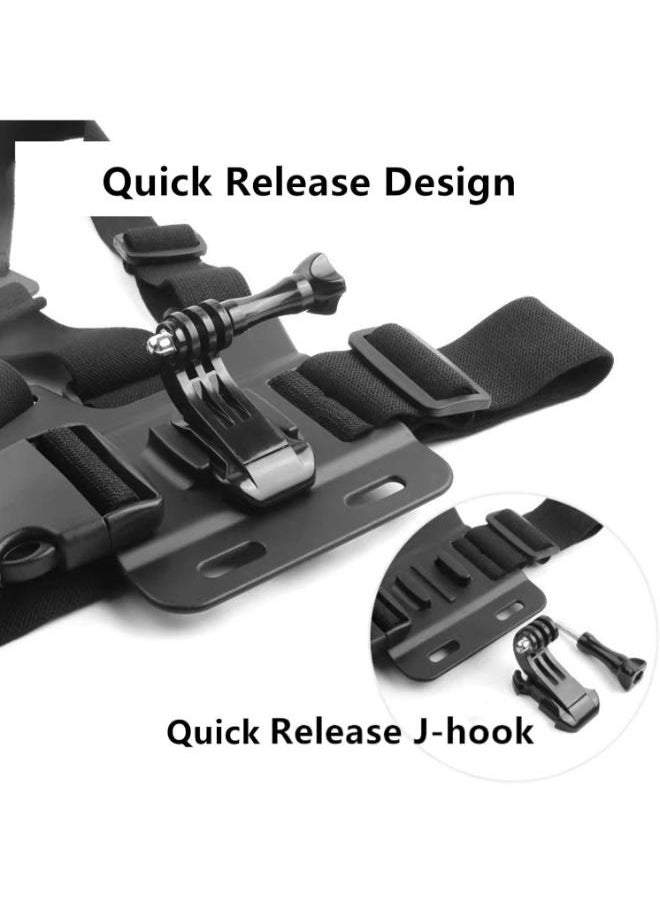 Generic Set of Chest Mount Harness Vest and Head Mount Strap for Action Camera Compatible with Action Camera  - Image 3
