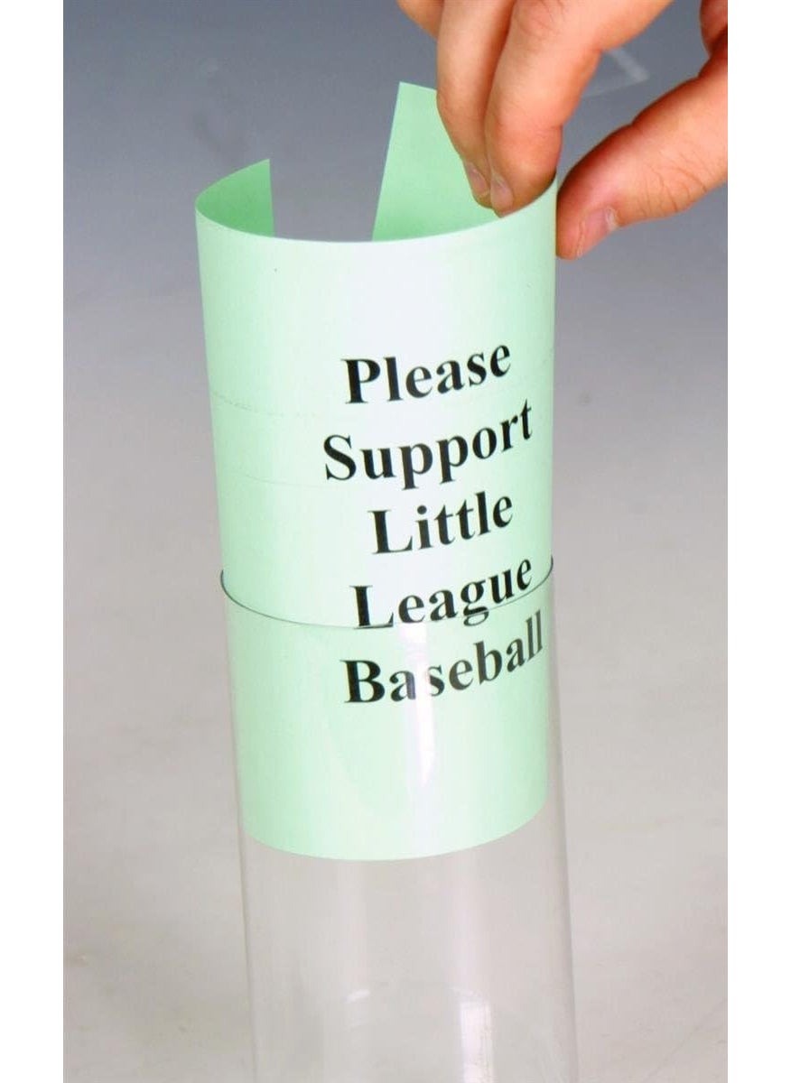 Displays2go Set of 24 3 x 6Inch Diameter Plastic Donation Can with Removable Lid  - Image 3