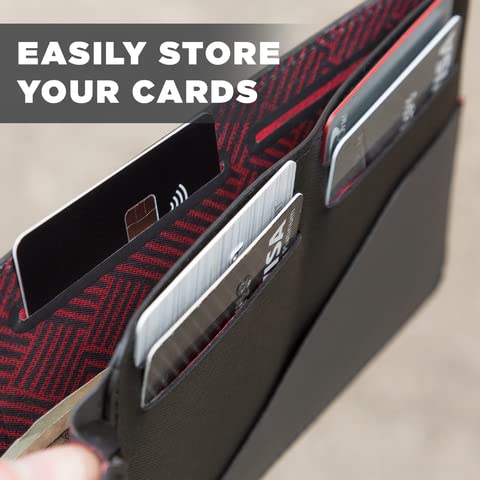 key smart KeySmart Urban Union Travel Essential Passport and Vaccine Card Holder, Versatile Wallet To Conceal Important Personal Information With RFID Blocking and Slots for Cards, Cash, Pen - Image 4