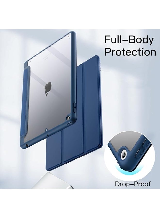 Case for iPad 9.7 Inch 2018/2017 (6th and 5th Generation) with Pencil Holder, iPad Air 1 /Air 2 Case Cover Slim Flexible Protective Back Case Transparent (Blue) - Image 3
