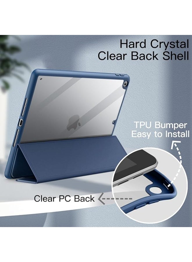 Case for iPad 9.7 Inch 2018/2017 (6th and 5th Generation) with Pencil Holder, iPad Air 1 /Air 2 Case Cover Slim Flexible Protective Back Case Transparent (Blue) - Image 4