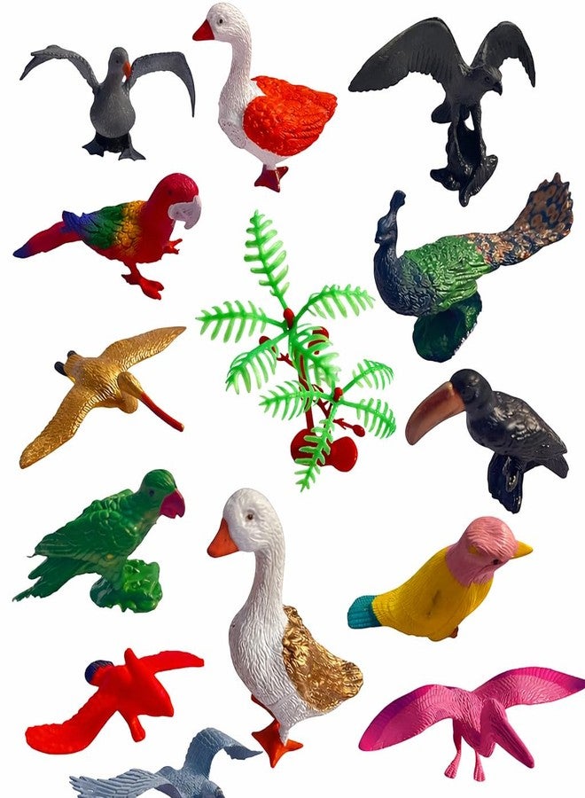 DISILA TRADERS 14-Piece Birds Toy Figure Set for Kids | Realistic Bird Animal Models for Learning & Play | Durable Miniature Figures for Education | Wildlife Toy Set with Bright Colors - Image 1