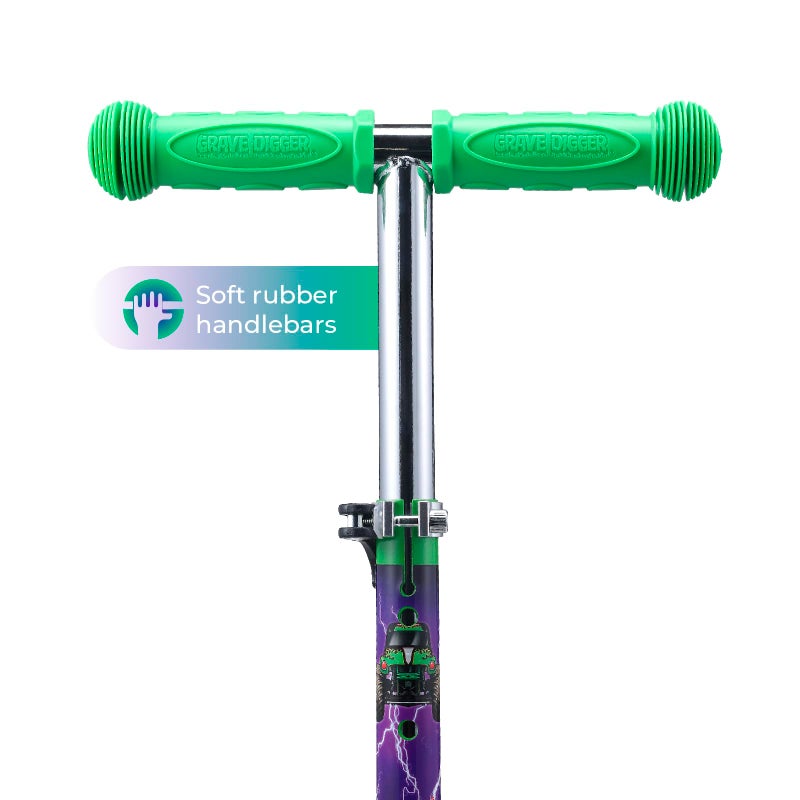 VOYAGER سكوتر كيك ذاتي التوازن من مونستر جام مع عجلات مضيئة، منصة عريضة جداً، 3 عجلات، فرامل تعمل بالقدم، حد وزن 75 رطل، للأطفال والرضع، للبنات أو الأولاد، للأعمار من 3 سنوات وما فوق - Image 5