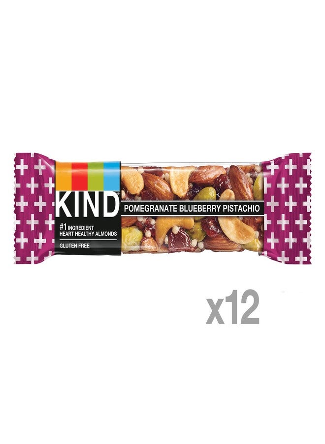 KIND Bars, Pomegranate Blueberry Pistashio + Antioxidants, Gluten Free, Low Sugar, 1.4oz, 12 Count - Image 2