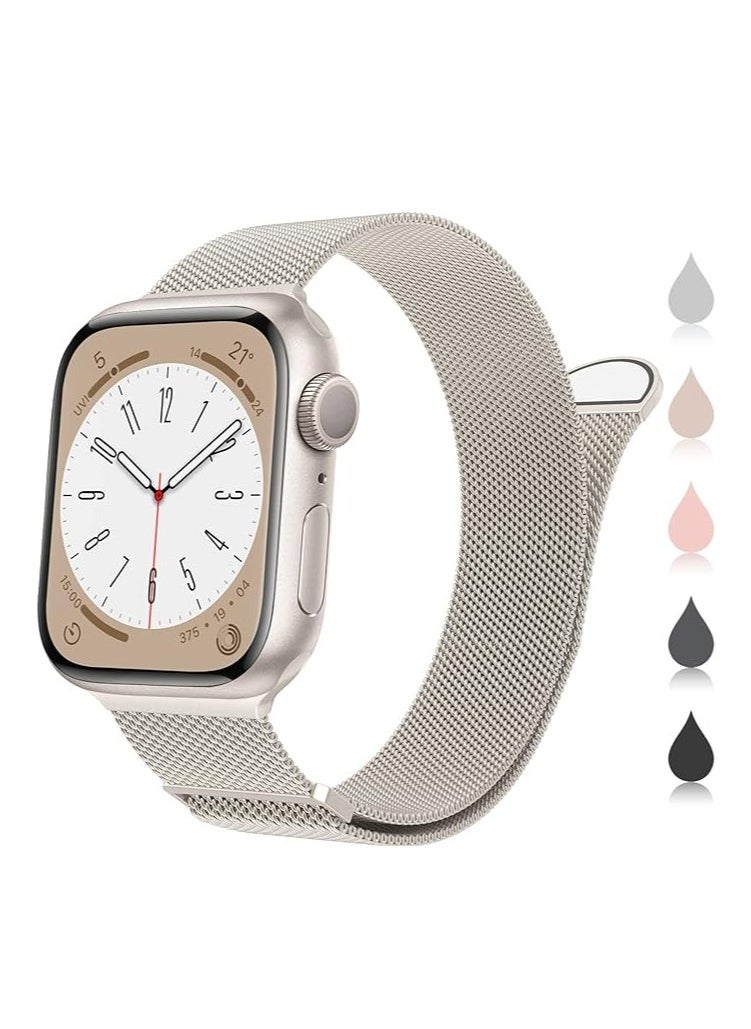 سبا لوكستيك متوافق مع سوار ساعة Apple Watch 49 مم 45 مم 44 مم 42 مم 41 مم 40 مم 38 مم للنساء والرجال، سوار معصم معدني مغناطيسي من الفولاذ المقاوم للصدأ متوافق مع iWatch Ultra 2/1 Series 9 8 7 6 5 4 3 2 1 SE متعدد  - Image 1