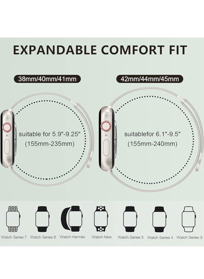 سبا لوكستيك متوافق مع سوار ساعة Apple Watch 49 مم 45 مم 44 مم 42 مم 41 مم 40 مم 38 مم للنساء والرجال، سوار معصم معدني مغناطيسي من الفولاذ المقاوم للصدأ متوافق مع iWatch Ultra 2/1 Series 9 8 7 6 5 4 3 2 1 SE متعدد  - Image 4