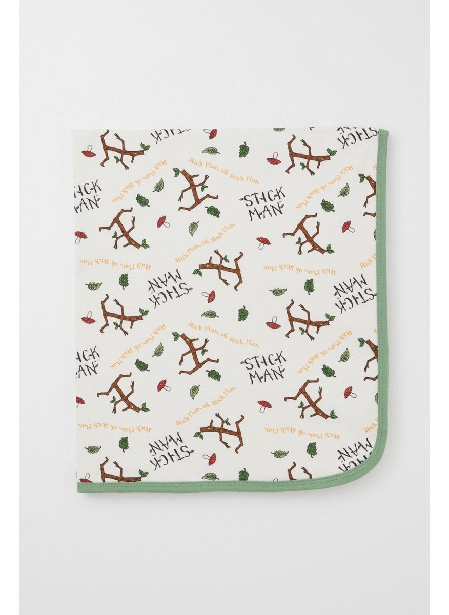Breeze - Newborn Baby Blanket Tree Man Pattern Standard, Ecru - Image 1