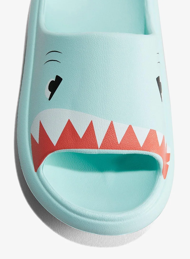 اتش اند ام شبشب بنعل سميك مزين بطبعة