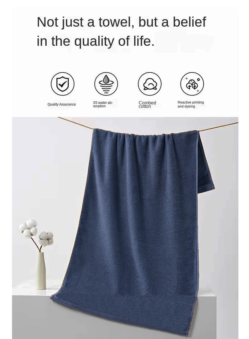 MAXQON 6-Pieces Towel Set - 100% Cotton 600 GSM, 1xBath Towel(70x140cm), 1xHand Towel(45x75cm), 4xFace Towel(30x30cm), Highly Absorbent Super Durable, Color-Dark Blue  - Image 3