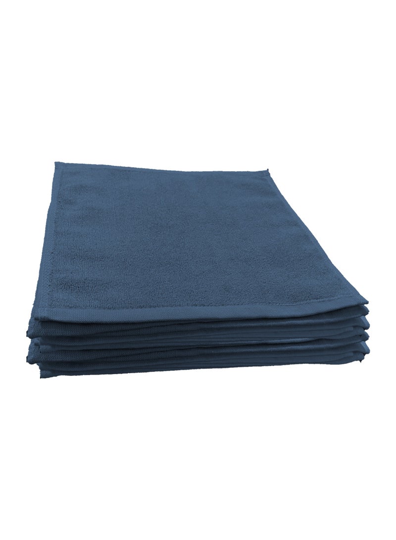 MAXQON 6-Pieces Towel Set - 100% Cotton 600 GSM, 1xBath Towel(70x140cm), 1xHand Towel(45x75cm), 4xFace Towel(30x30cm), Highly Absorbent Super Durable, Color-Dark Blue  - Image 5