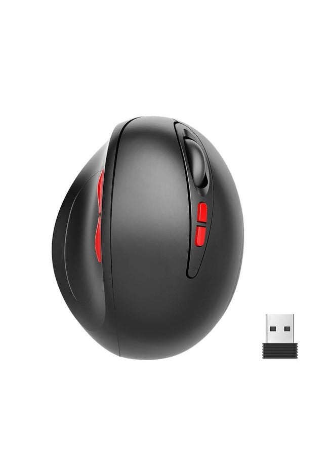 BURAQ HXSJ T33 2.4GHz Ergonomic Optical Wireless Notebook PC Mouse (Black)  - Image 1