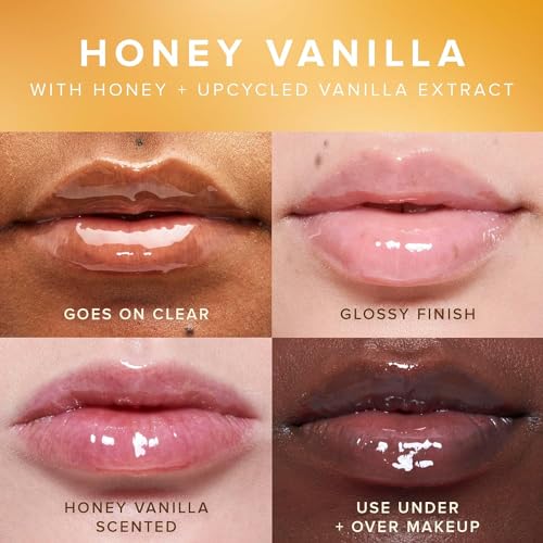 Farmacy Peptide Lip Smoothie - Hydrating Lip Balm with Vitamin C to Visibly Plump & Smooth Lines - Nourishing Treatment with a High-Gloss Finish - Honey Vanilla (10g) - Image 5