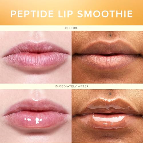 Farmacy Peptide Lip Smoothie - Hydrating Lip Balm with Vitamin C to Visibly Plump & Smooth Lines - Nourishing Treatment with a High-Gloss Finish - Honey Vanilla (10g) - Image 3