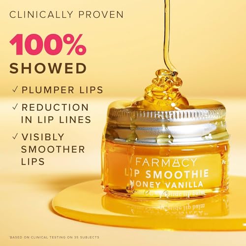 Farmacy Peptide Lip Smoothie - Hydrating Lip Balm with Vitamin C to Visibly Plump & Smooth Lines - Nourishing Treatment with a High-Gloss Finish - Honey Vanilla (10g) - Image 2