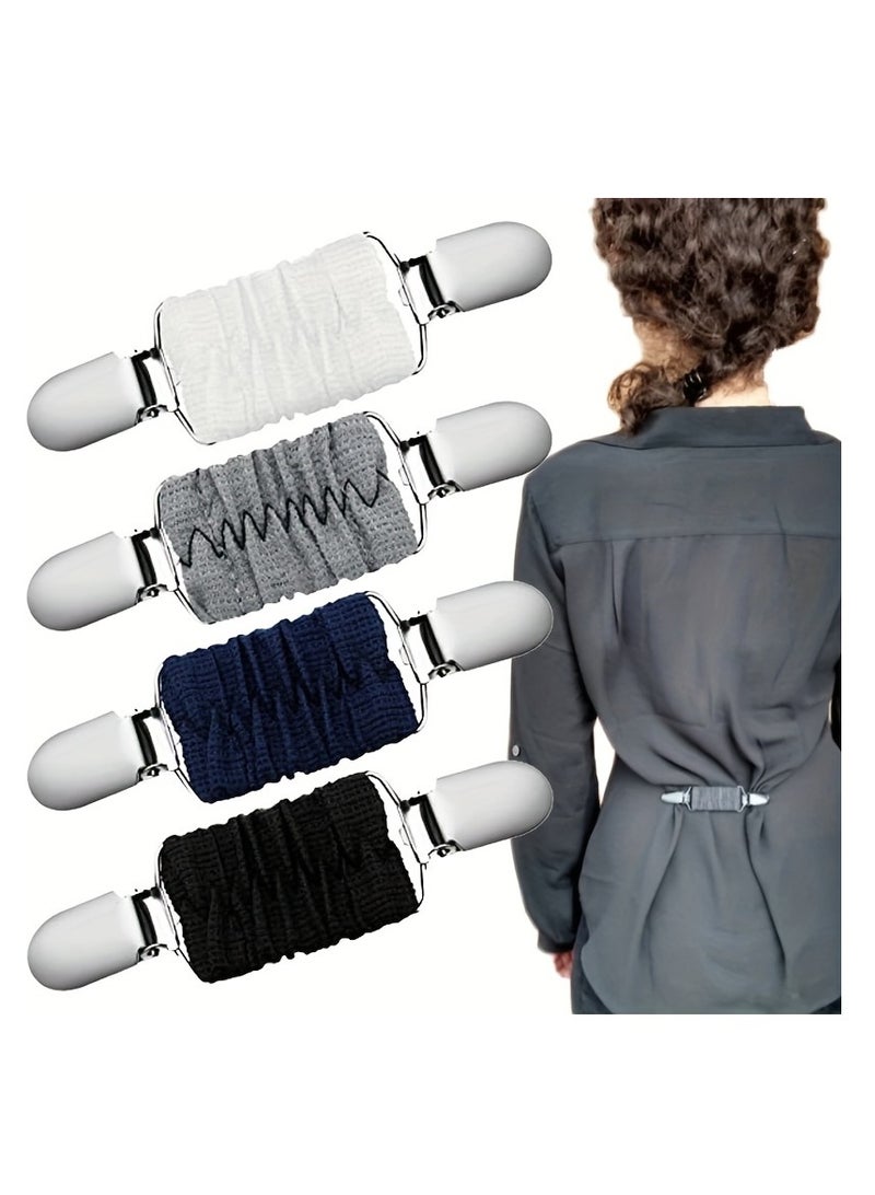 AROAQ Dress Clips, Elastic Clothes Clip Brooch Pins, Multipurpose Dress Shirt Brooch Clip, Multicolor Dress Clips Back Cinch For Women - Image 2