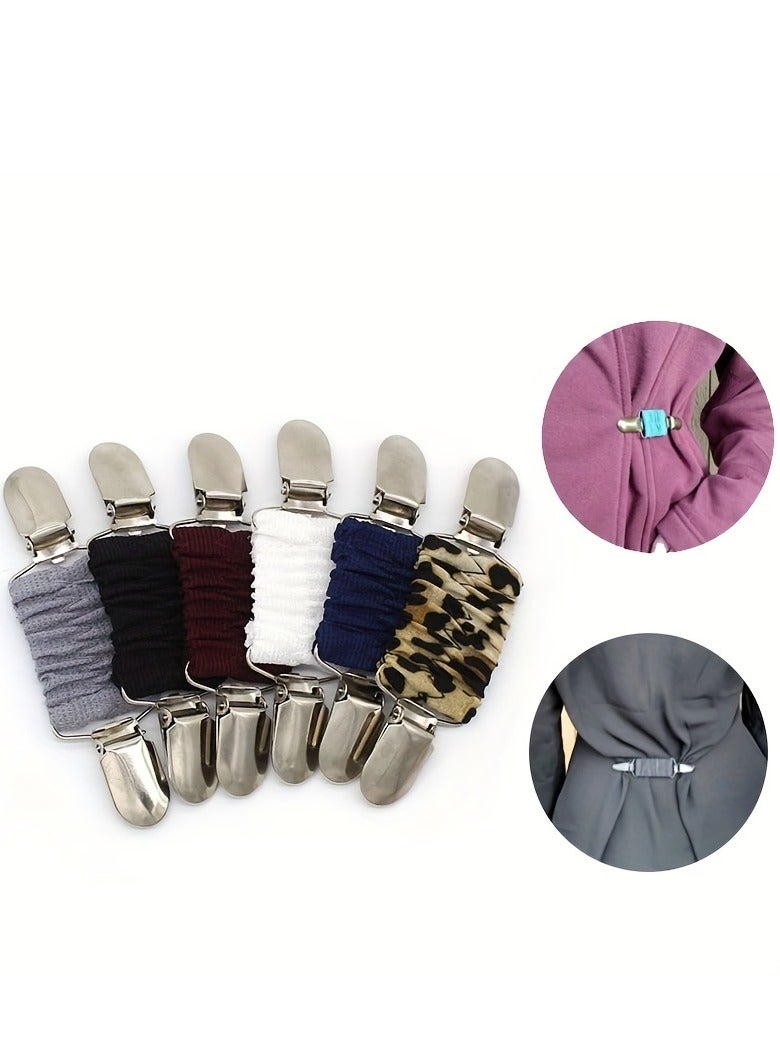 AROAQ Dress Clips, Elastic Clothes Clip Brooch Pins, Multipurpose Dress Shirt Brooch Clip, Multicolor Dress Clips Back Cinch For Women - Image 4