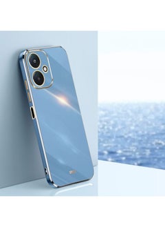 HuHa Case Cover For Xiaomi Redmi 13C 5G XINLI Straight Edge 6D Electroplate TPU Phone Case Celestial Blue 