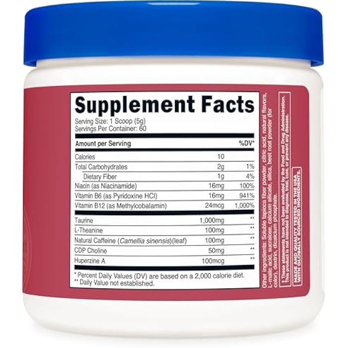 Nutricost Energy Drink Powder (Passionfruit Guava) (60 SERV) - Pre Workout Supplement with Natural Flavors - Non-GMO, Gluten-Free… - Image 5