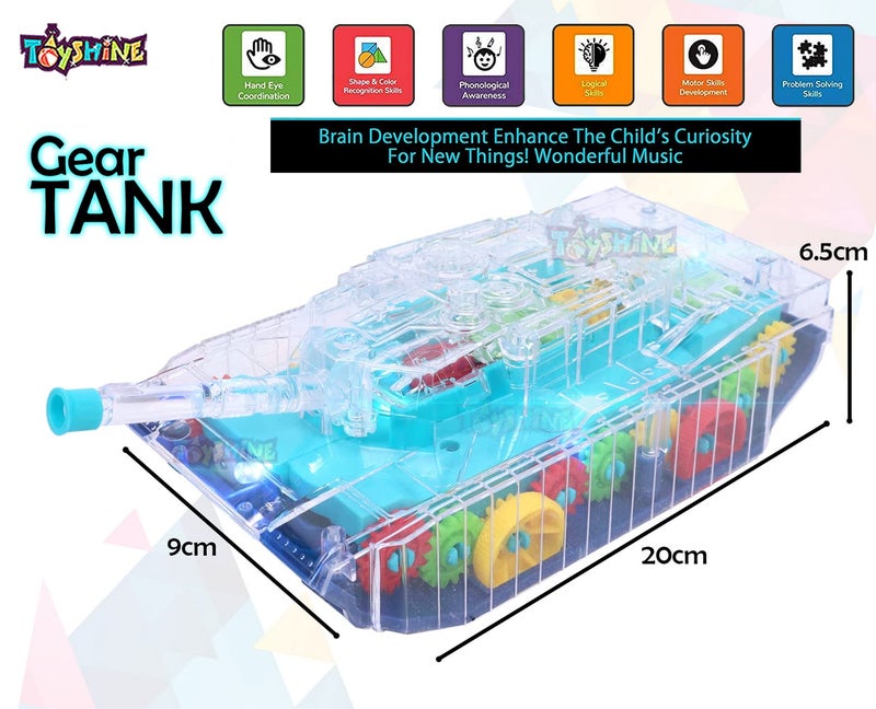 Toyshine Transparent Concept Tank Musical and 3D Lights Kids Vehicle, Toy for 2 to 5 Year Kids Baby Toy, Multicolor - Image 5
