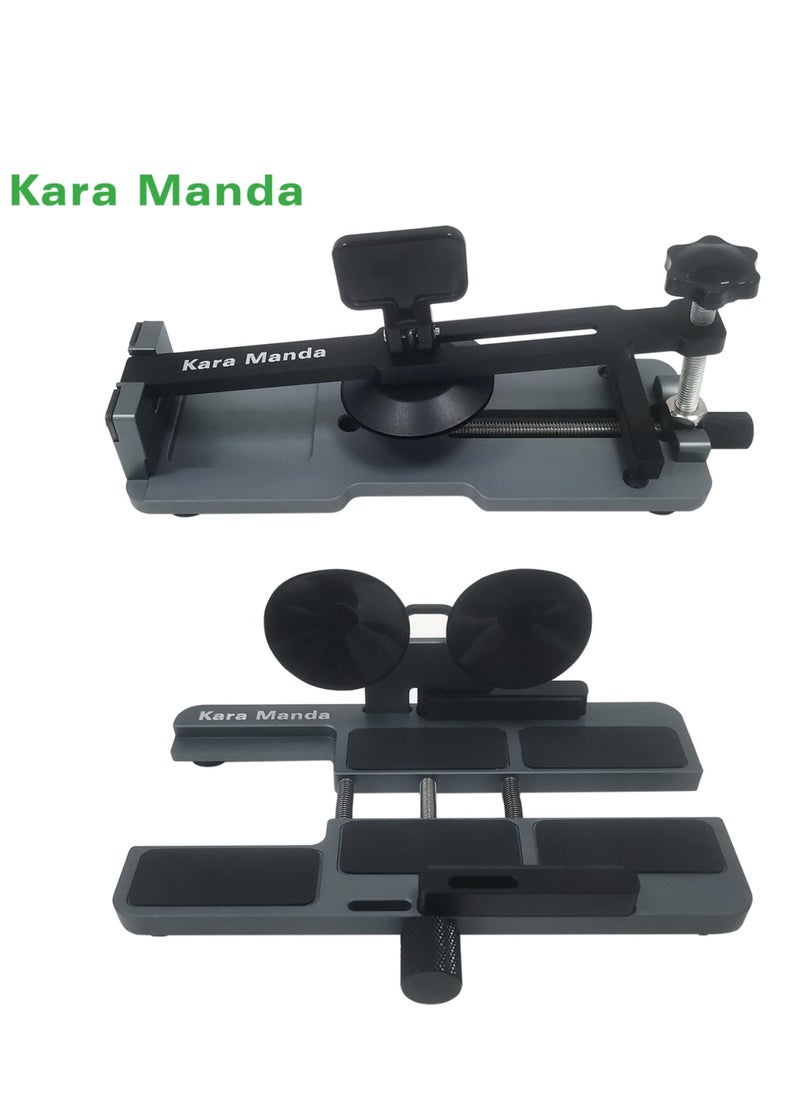Kara Manda Phone Screen Separator Aluminium Alloy Phone Screen Opener with Suction Cup Heating Free 360 Rotatable LCD Screen Opening Tool Cellphone Repair Jig Kit Compatible for iPhone Samsung Huawei  - Image 1