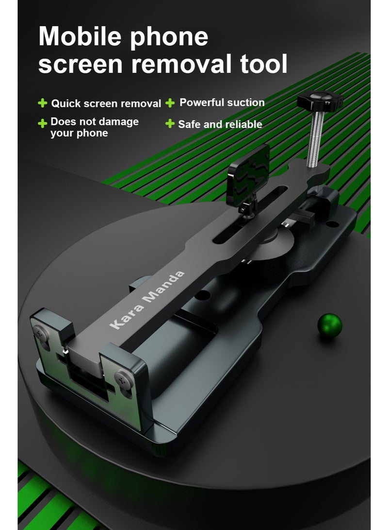Kara Manda Phone Screen Separator Aluminium Alloy Phone Screen Opener with Suction Cup Heating Free 360 Rotatable LCD Screen Opening Tool Cellphone Repair Jig Kit Compatible for iPhone Samsung Huawei - Image 3
